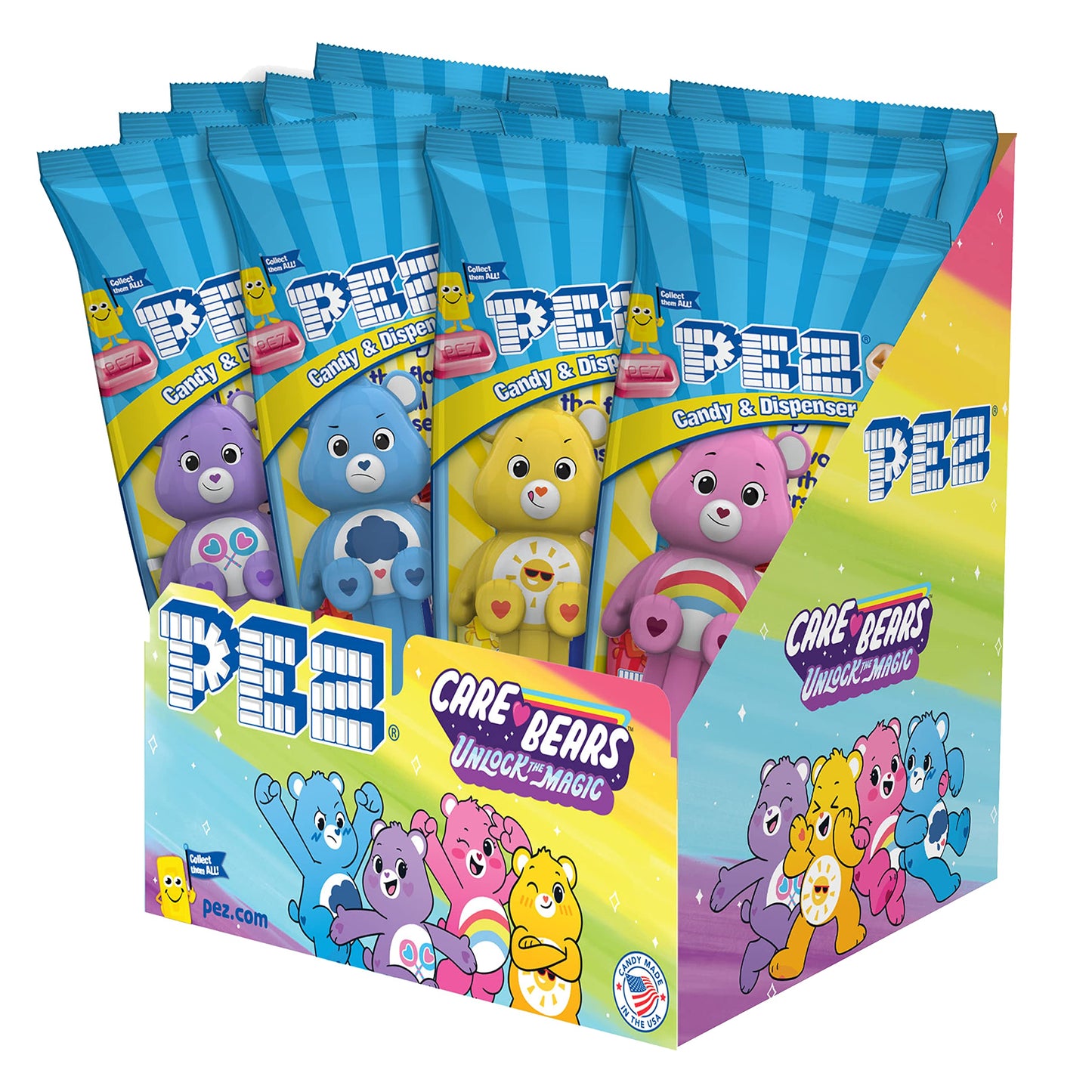 Pez Care Bears, 0.58-Ounce Assorted Candy Dispensers 0.58 Ounce (Pack Of 12)