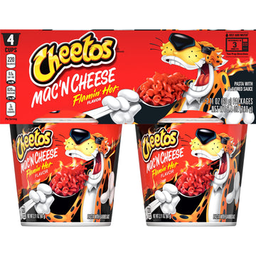 Cheetos Flaming Hot, Mac N Cheese, 2.11 Oz, 4 Ct