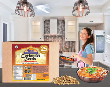 Rani Coriander (Dhania) Seeds Whole, Indian Spice 400Oz (25Lbs) 11.36Kg Bulk Box ~ All Natural | Gluten Friendly | Non-Gmo | Vegan | Indian Origin