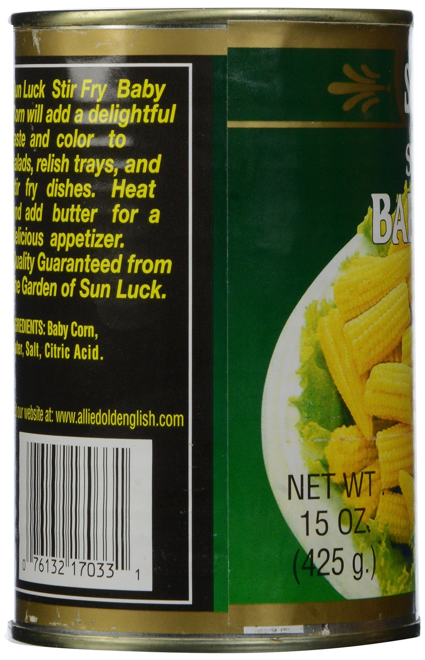 Sun Luck Cut Baby Corn, 15 Oz