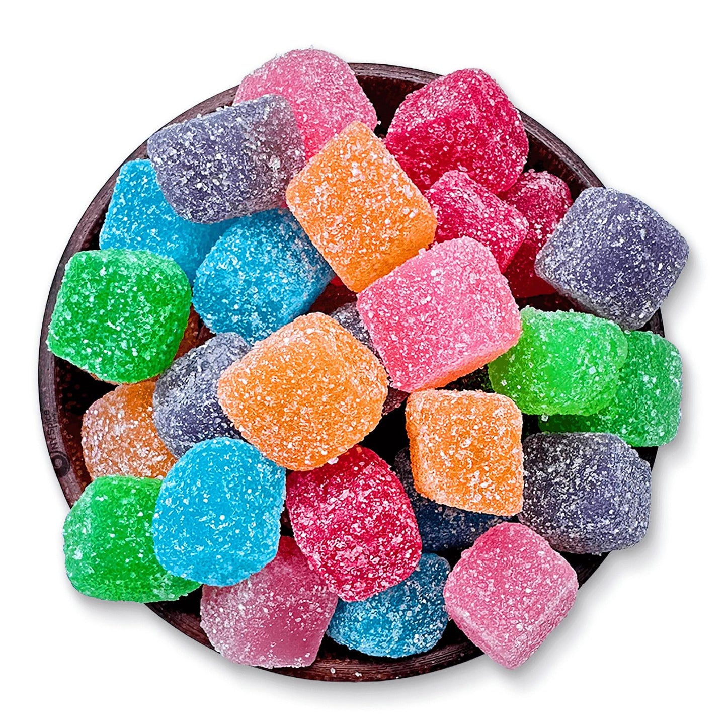 NY Spice Shop Sour Gummy Cubes - 1 Pound Chewy Gummies, Mix Fruit Flavors, Resealable Bag