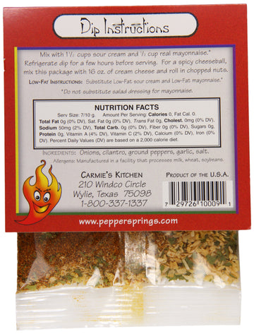 Carmies Kitchen Texas Wildfire Dip Mix, 0.8 Ounce