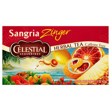 Celestial Herbal Tea Sangria Zinger Bags, 20 Count