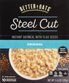 Better Oats Steel Cut Oats with Flax Classic 10 Pouches 11.6 oz (Pack of 2)