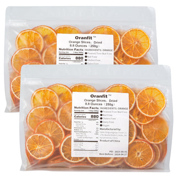 Oranfit Dried Orange Slices 17.6Oz/500G(135 To 216 Slices)