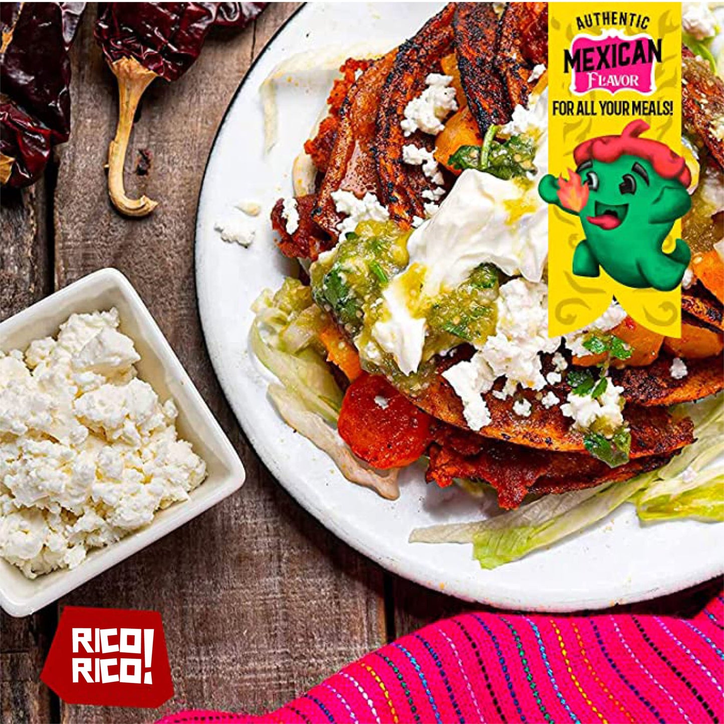 RICO RICO - Dried Ancho Chiles, 4 Oz - Premium Dried Chiles, Great for Birria Sauce, Mexican Mole, Enchiladas, Salsas, Pozole, M