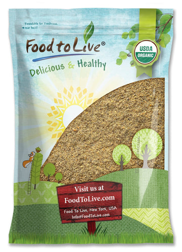 Food to Live Organic Omega Power Flax and Chia Seeds Blend, 8 Pounds Cold-Milled from Whole Seeds, Non-GMO, Vegan, Kosher, Bulk.