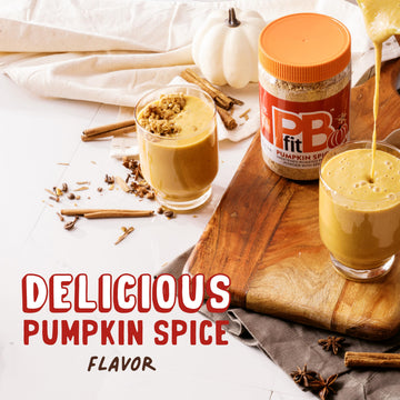 PBfit Pumpkin Spice All-Natural Peanut Butter Powder, Powdered Peanut Spread From Real Roasted Pressed Peanuts, 15 Oz