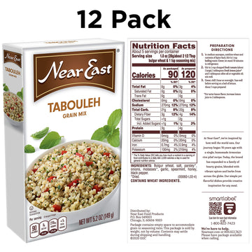 Quaker Near East Tabouleh Whole Grain Salad Mix, 5.25 Ounce, Pack Of 12 Boxes (Packaging May Vary)