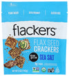 Flackers Organic Sea Salt Flaxseed Crackers, Gluten Free, Non GMO, Vegan, Keto Snack, 9g Fiber, 1g Net Carb, 5 Ounce (Pack of 6)
