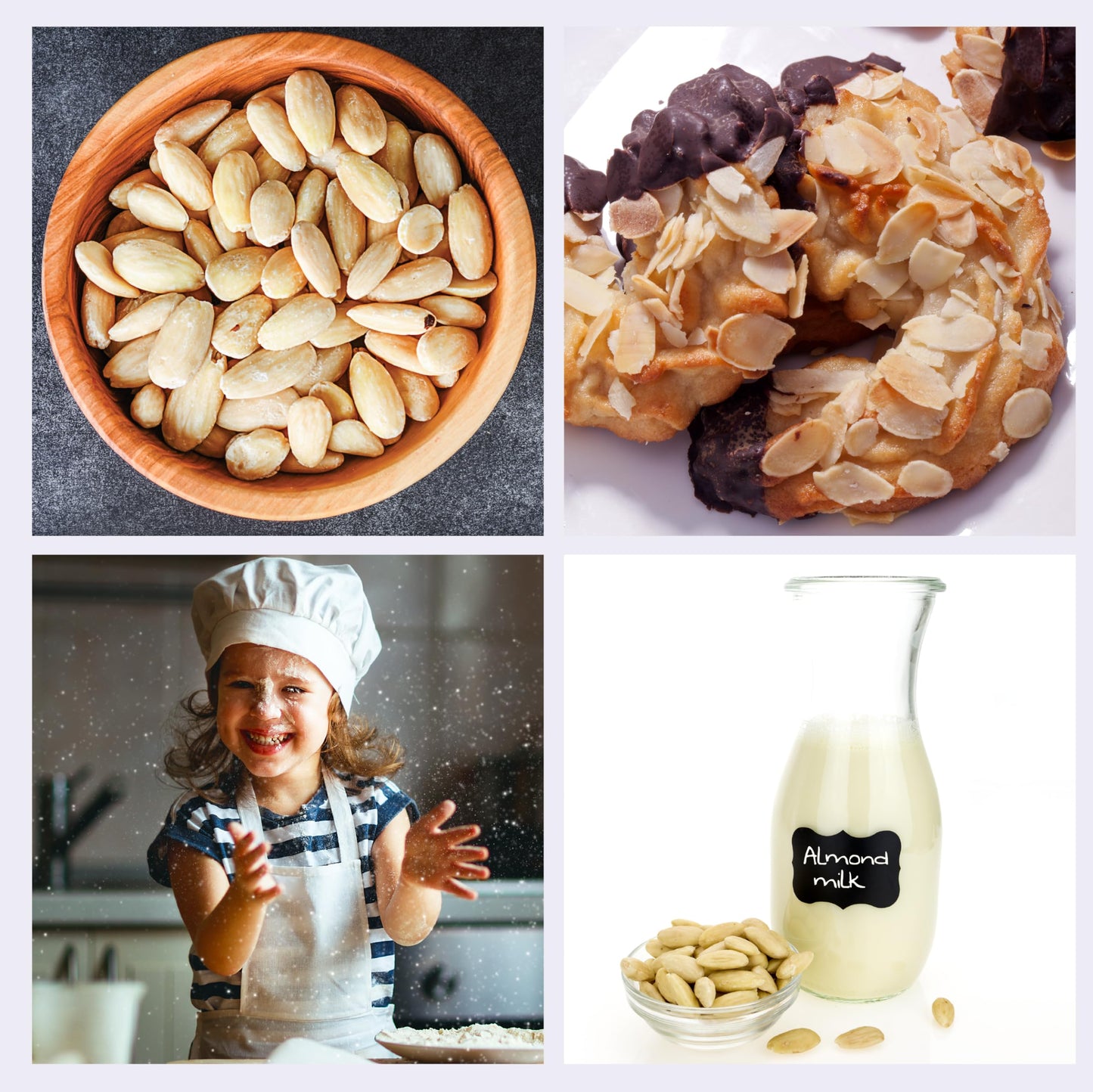 Wilderness Poets, Organic Blanched Almonds - Whole California-Grown Almond Nuts With No Skins - 5 Pound (Pack Of 4)