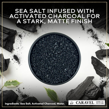 Hawaiian Style Black Lava Sea Salt - All-Natural Unrefined Hawaiian Sea Salt Infused with Activated Charcoal - Gorgeous Finishin