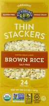 Lundberg Family Farms Organic Thin Stackers Grain Cakes, Brown Rice Salt Free, 5.9 Ounce (Pack of 12)