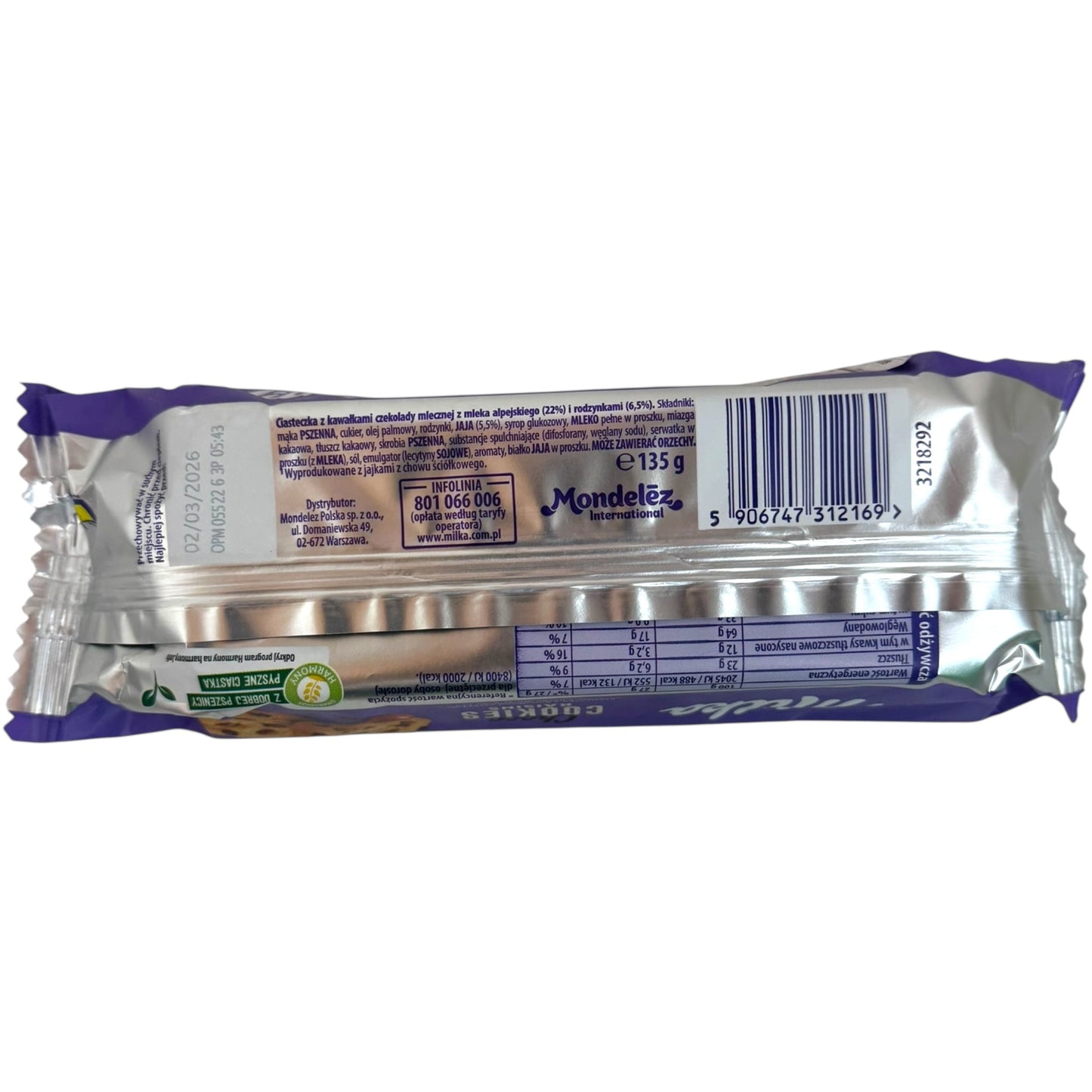 Milka Piegusk Cookies With Raisins 135g