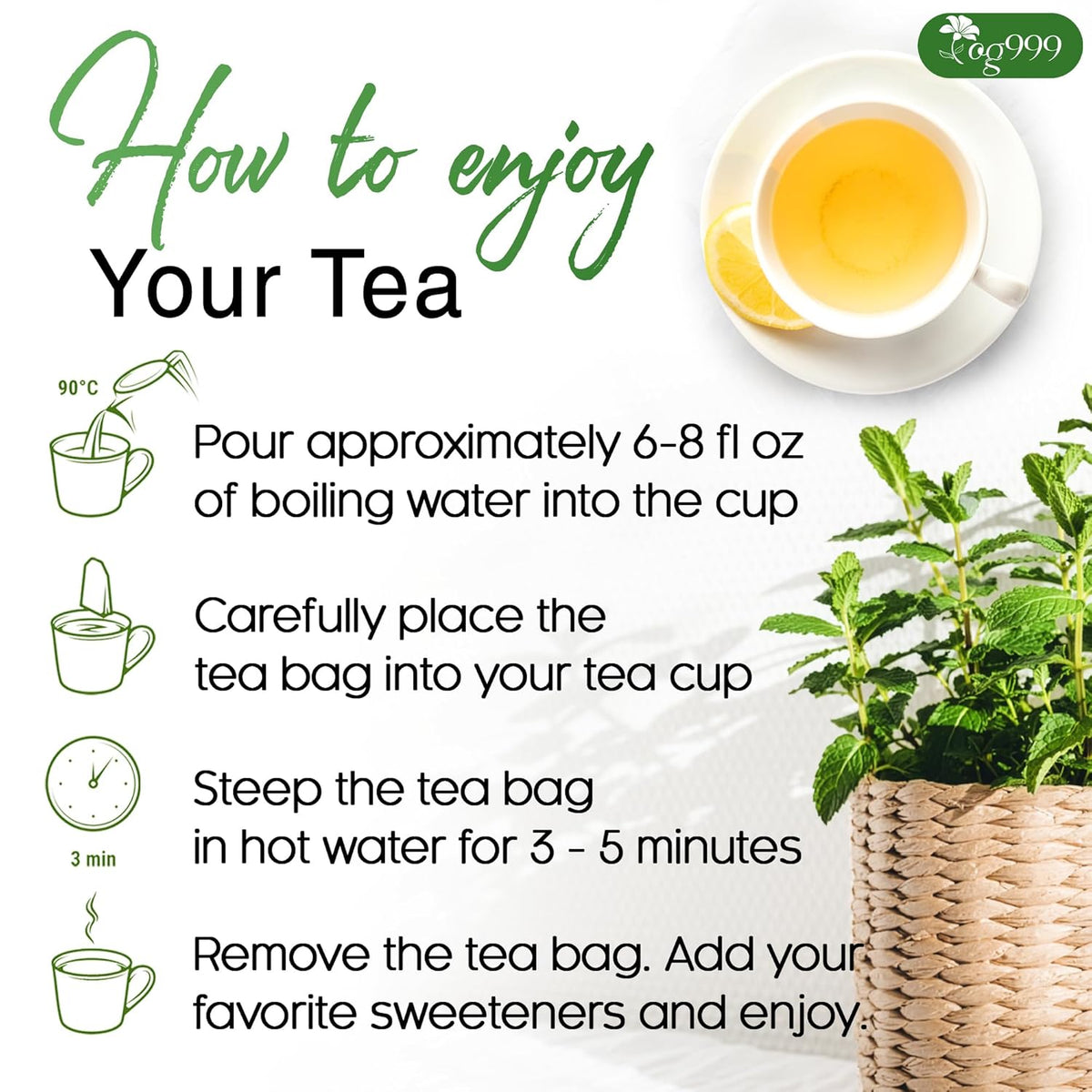 Premium Moroccan Mint Green Tea | Traditional Green Tea with Spearmint – Premium Quality Herbal Blend.