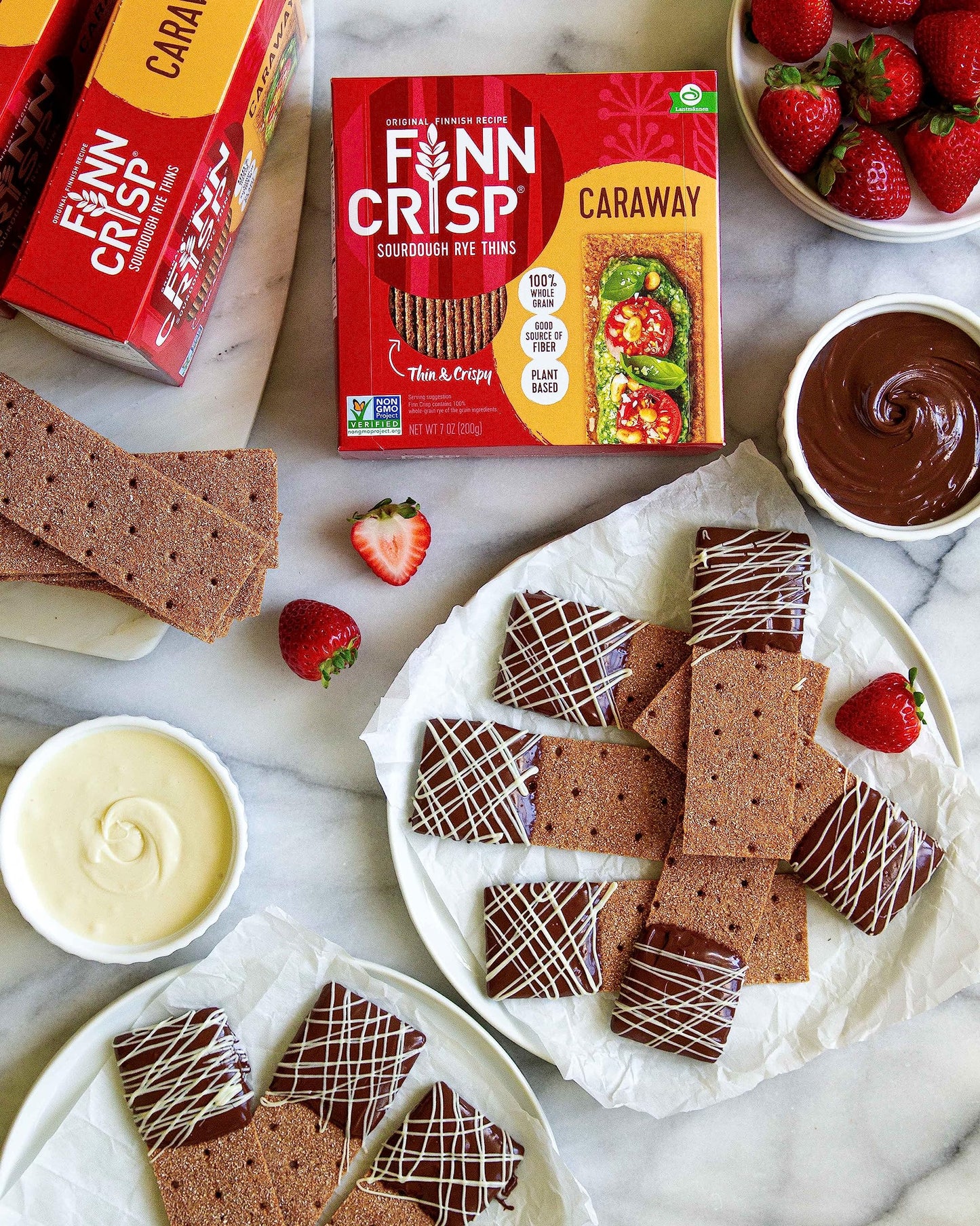 Finn Crisps Rye Crispbread With Caraway 7Oz | Thin, Crispy Rye Flatbreads With Caraway | Authentic Finnish Sourdough Crispbread