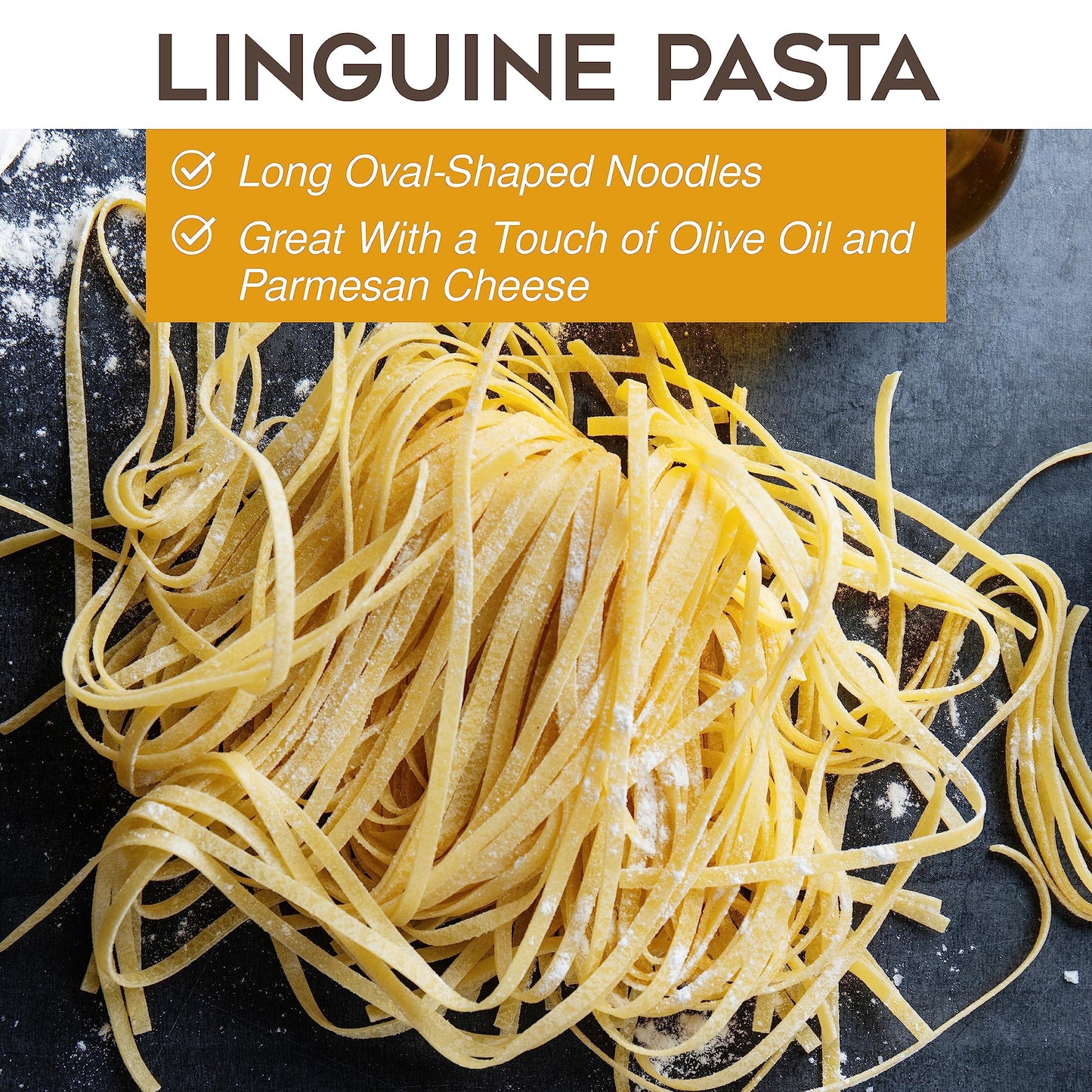 MORELLI Truffle Linguine Pasta - Handmade Italian Duspirit-inspired flavor Wheat Semolina - 8.8 Ounce - Italian Truffles Egg Pasta