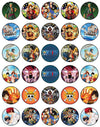 HAPPY CHOICES Edible Cupcake Toppers - Pirate Adventure Theme, Colored, Wafer Sheet, Set of 30