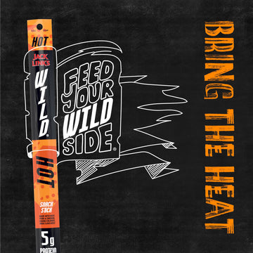 Jack Link'S Wild Beef Sticks, Hot Spicy Meat Snack, Meat Stick With 6G Of Protein, Individually Wrapped Beef Snack Sticks, 1 Oz.