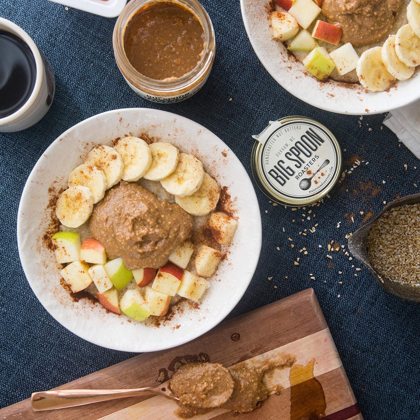 Big Spoon Roasters Maple Cinnamon Peanut & Pecan Butter - Low Sugar Peanut Butter - Creamy Peanut Butter W/Maple Syrup, Organic