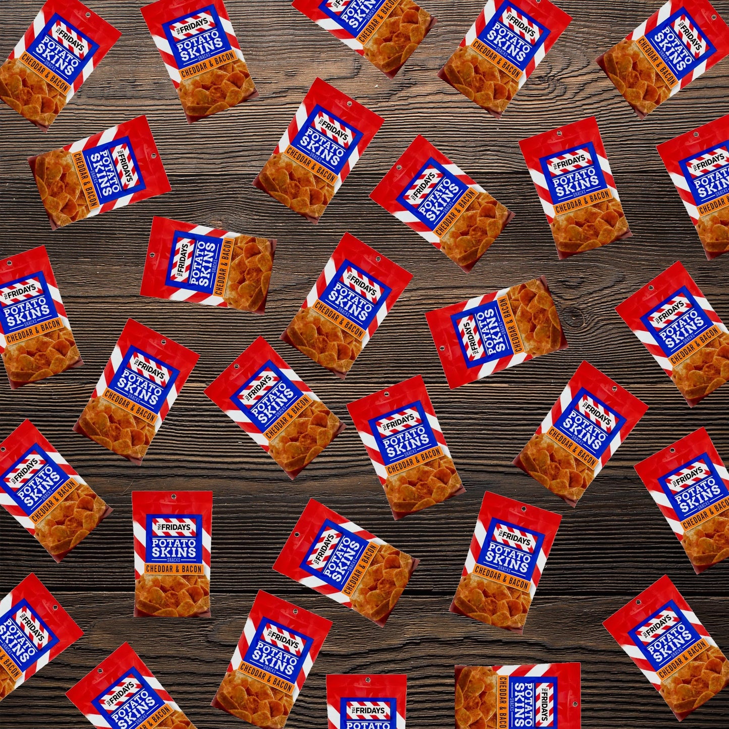 Tgi Fridays Bulk Cheddar And Bacon Potato Skins Snack Chips, 1 Oz. By Bussin Boxes (1 Ounce (Pack Of 30))