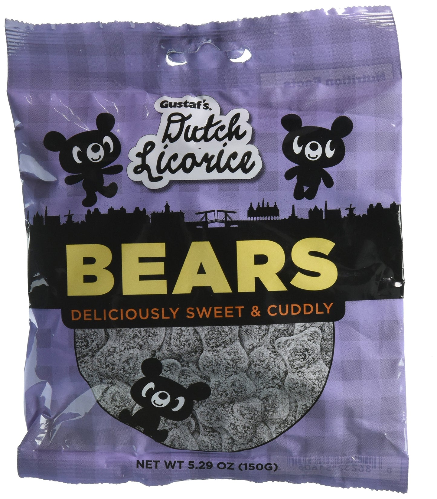Gustafs Sugar Licorice Bears 5.2 Oz Retail Bag