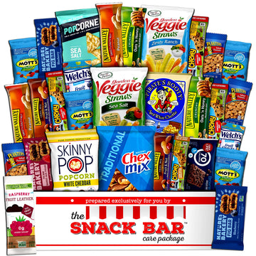 Healthy snack Care Package (30 count) A Gift crave Snack Box with a Variety of Healthy Snack Choices - Great for Office, College