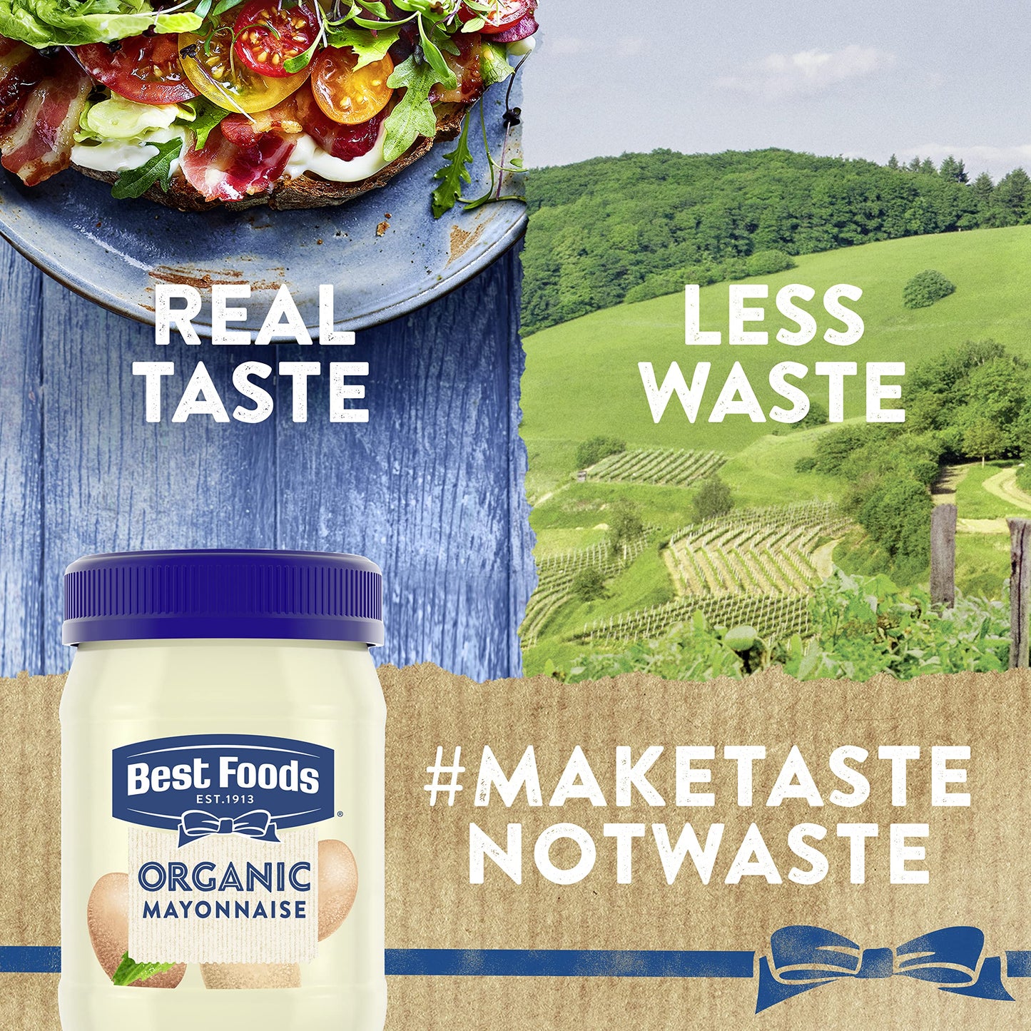 Best Foods Organic Mayonnaise, 15 oz - Pack of 6, Creamy & Delicious, Perfect for Sandwiches & Salads