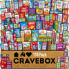 CRAVEBOX 110ct Snack Box Snacks Variety Pack for Adults - Gift Basket - Halloween - College Back to School