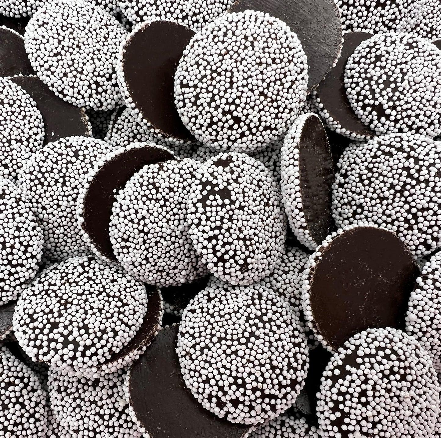 White Nonpareils Semi Sweet Dark Chocolate Candy, Bulk (2 Pound Bag)