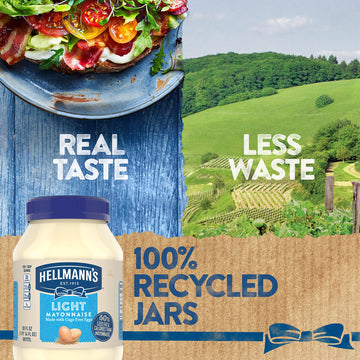 Hellmann'S Light Mayonnaise Light Mayo 3 Count For A Creamy Condiment For Sandwiches And Simple Meals 60% Less Fat And Calories