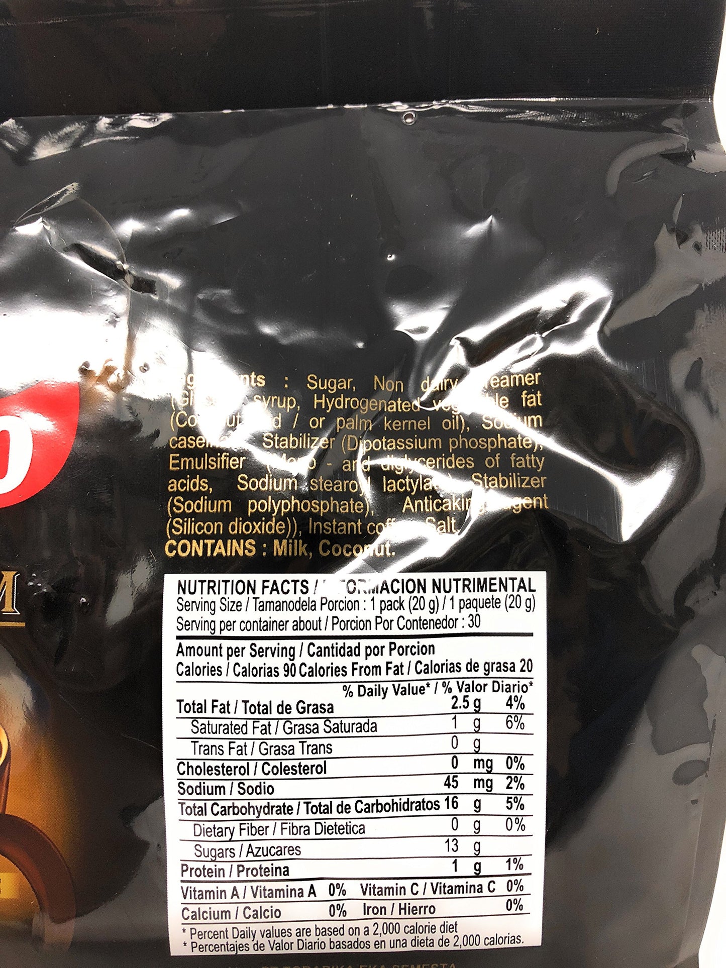 2 Packs Kopiko 3 In 1 Instant Coffee, 21.2 Oz, (30 Sachets)