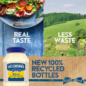 Hellmann's Real Mayonnaise, Gluten Free, Made with 100% Cage-Free Eggs, 30 Fl Oz, Pack of 3