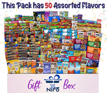 Niro Snack Variety Pack - 50 Count Gift Basket Assortment with Ultimate Snacks