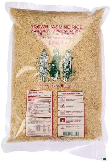 Three Ladies Brown Jasmine Rice 5 Lbs