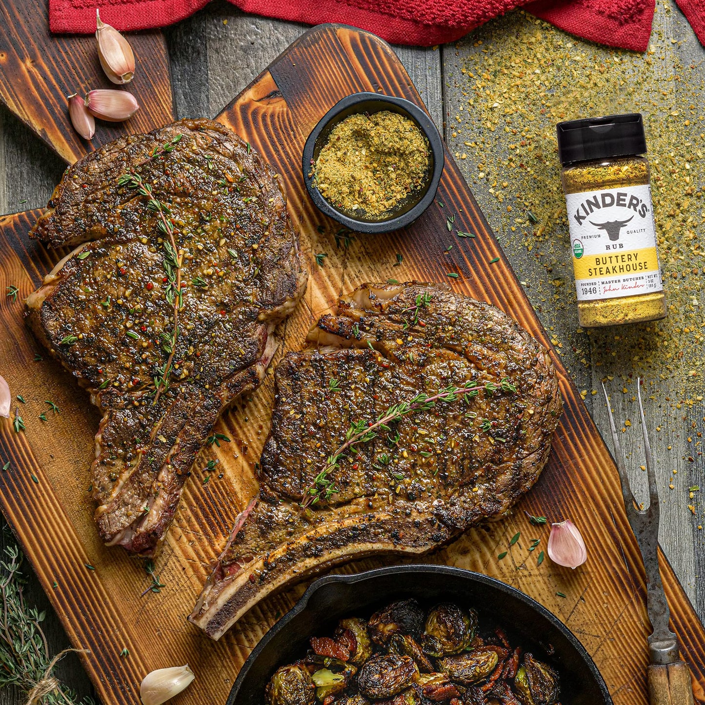 Kinder'S Organic Buttery Steakhouse Rub, Premium Quality Seasoning, Msg Free, Usda Certified Organic, 3 Oz (2 Pack)