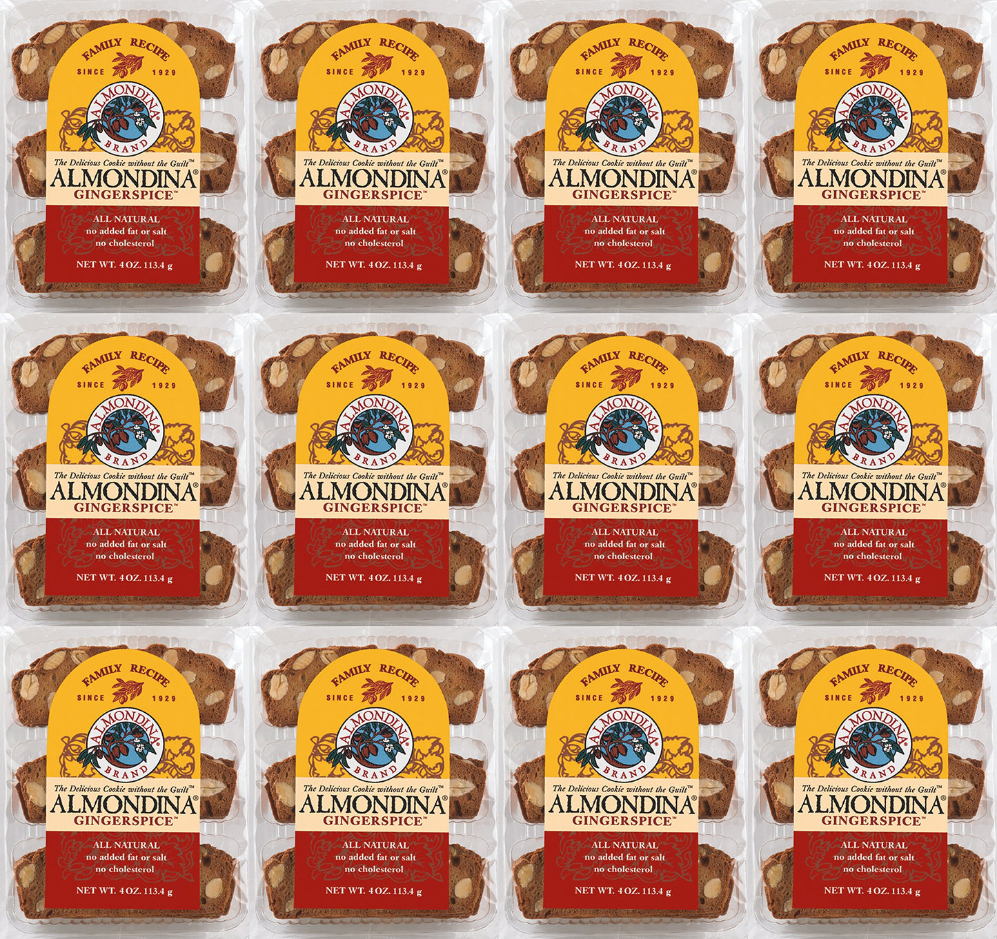 Almondina Ginger Spice Biscuit 113 g (Pack of 12)