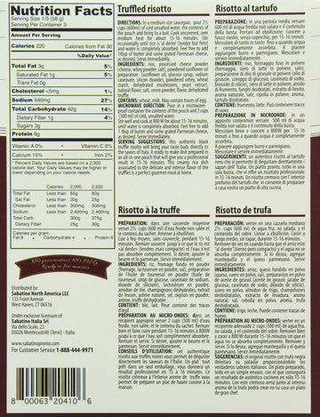 Sabatino Pronto Truffle Risotto, 6.2 Ounce, Pack Of 1