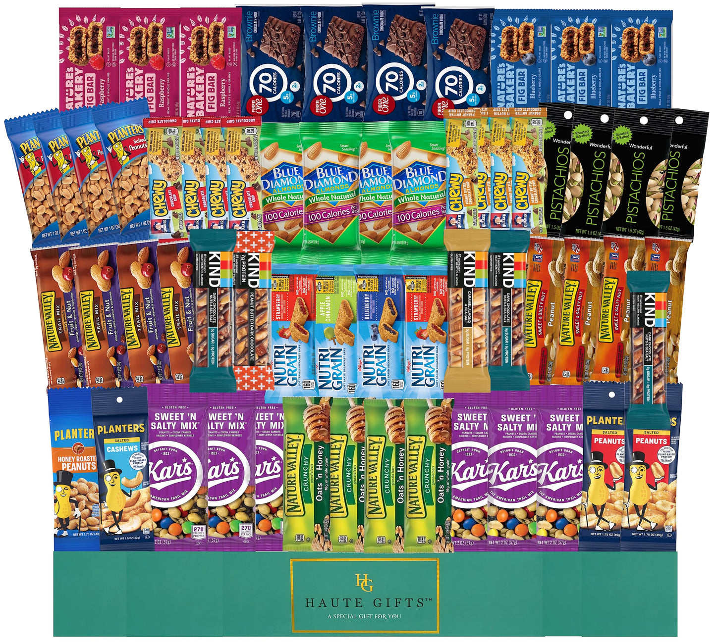 Ultimate Healthy Office Bars (60 Count), Snacks & Nuts Bulk Variety Pack - Travel Snack Box - Military Care Package, Variety Gif