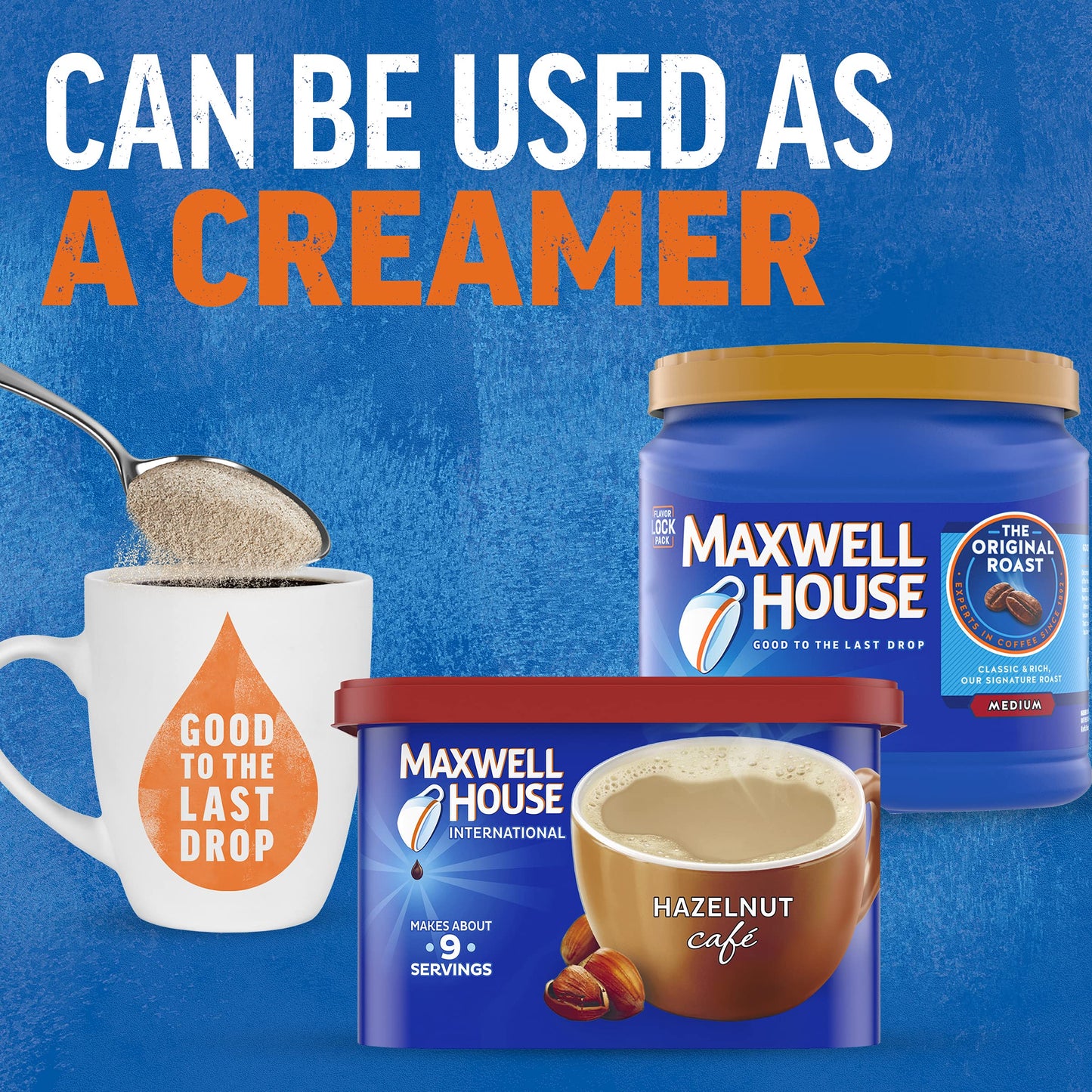 Maxwell House International Hazelnut Cafe-Style Beverage Mix, 9 Oz Canisters (Pack Of 4)