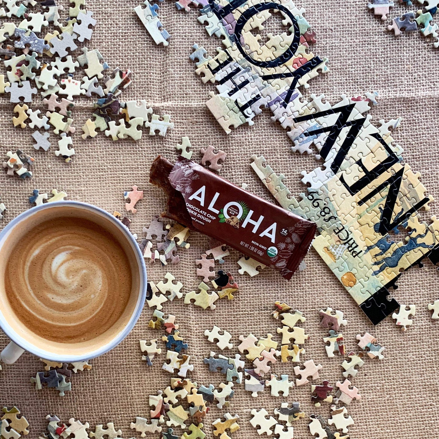 Aloha Organic Plant-Based Protein Bar, Chocolate Chip Cookie Dough, 1.98 Oz