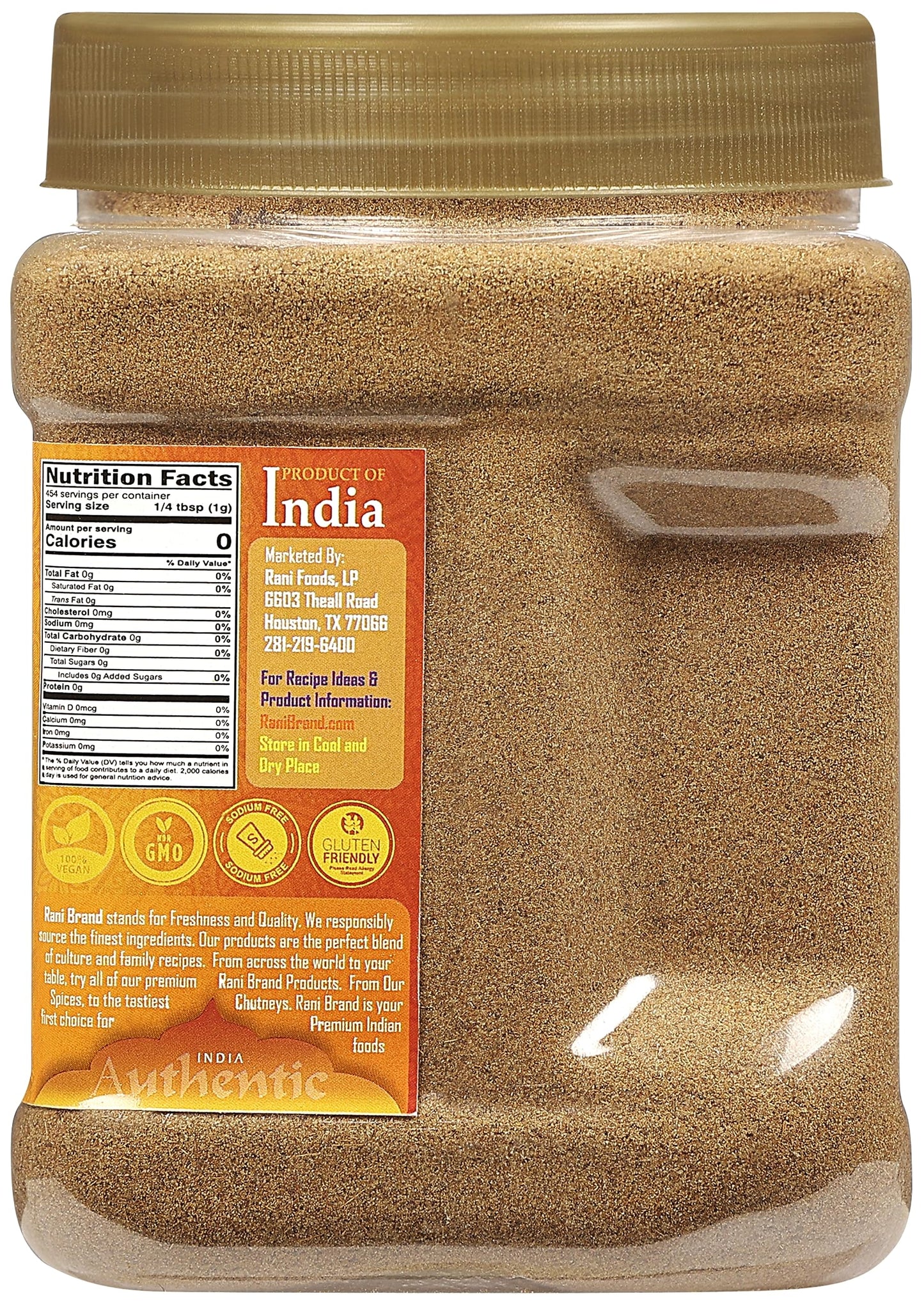 Rani Cumin (Jeera) Powder Spice 16Oz (1Lb) 454G Pet Jar ~ All Natural | Vegan | Gluten Friendly | Non-Gmo | Kosher | Indian Origin