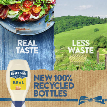 Best Foods Real Mayonnaise Squeeze Bottle 3 Ct For A Creamy Sandwich Spread Or Condiment Made With 100% Cage-Free Eggs 20 Oz