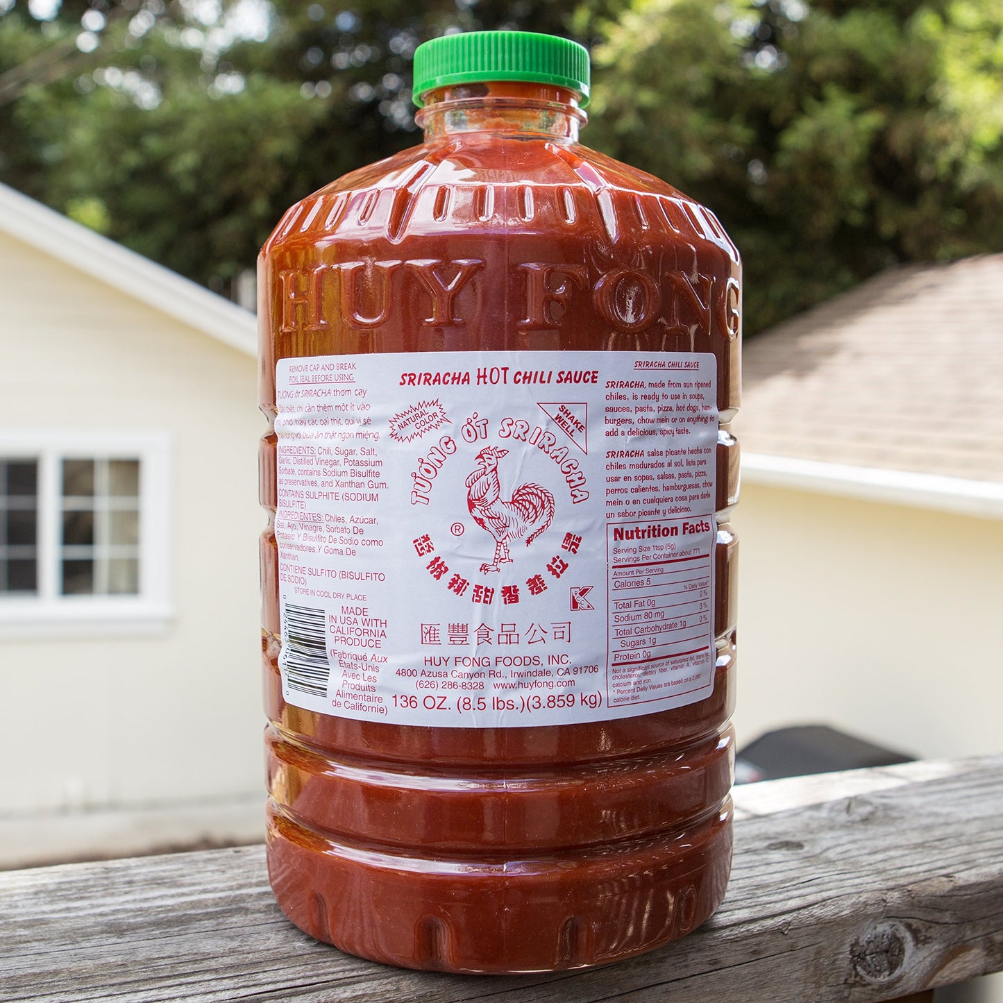Huy Fong Sriracha Chili Sauce, 8.5 Pound - Spicy, Flavorful Hot Sauce for Cooking and Dipping