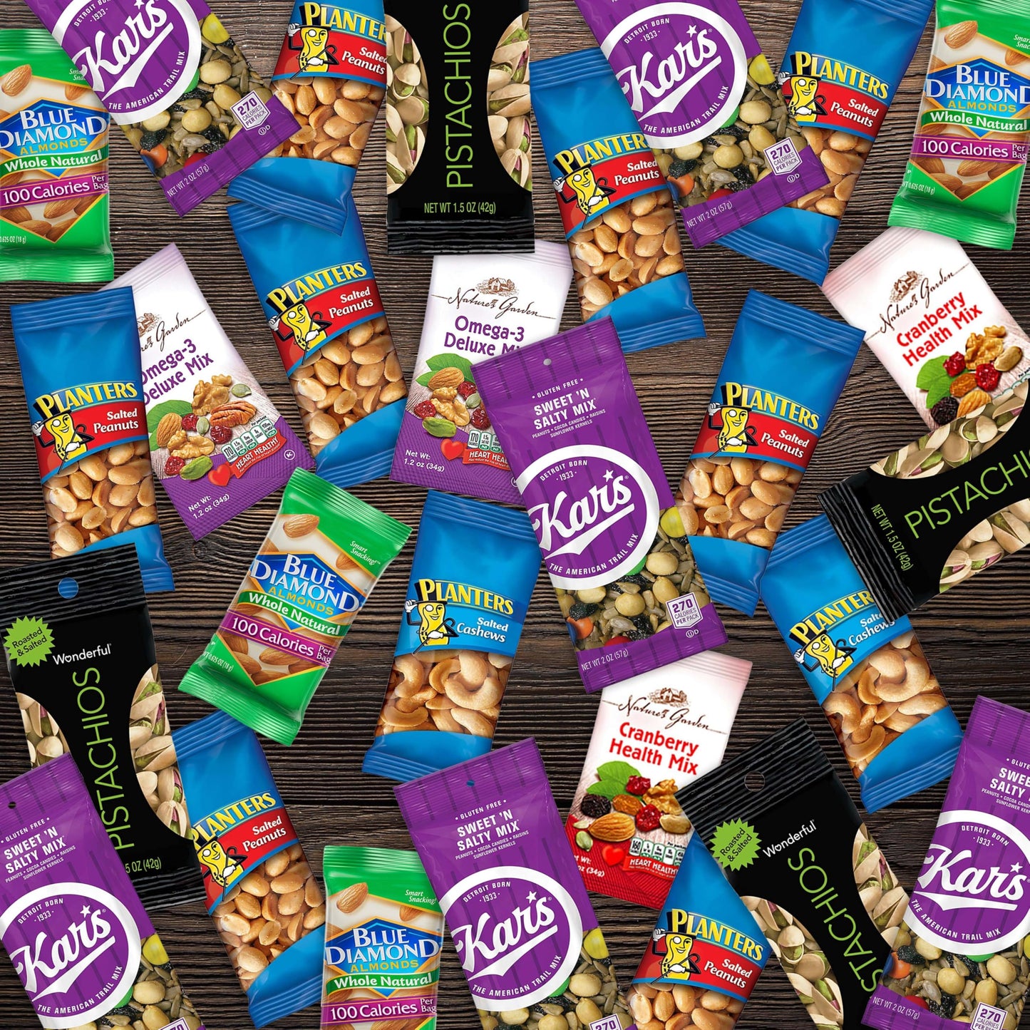 Nuts Snack Packs With Mixed Nuts And Trail Mix Healthy Snacks Variety Pack For Adults (56 Count)