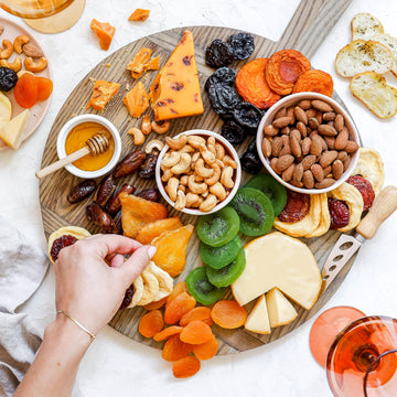 Cheese and Snack Charcuterie Board | Gift Basket for Fathers Day, Parties, Host, Hostess, Party Platter, Savory Assortment Tray