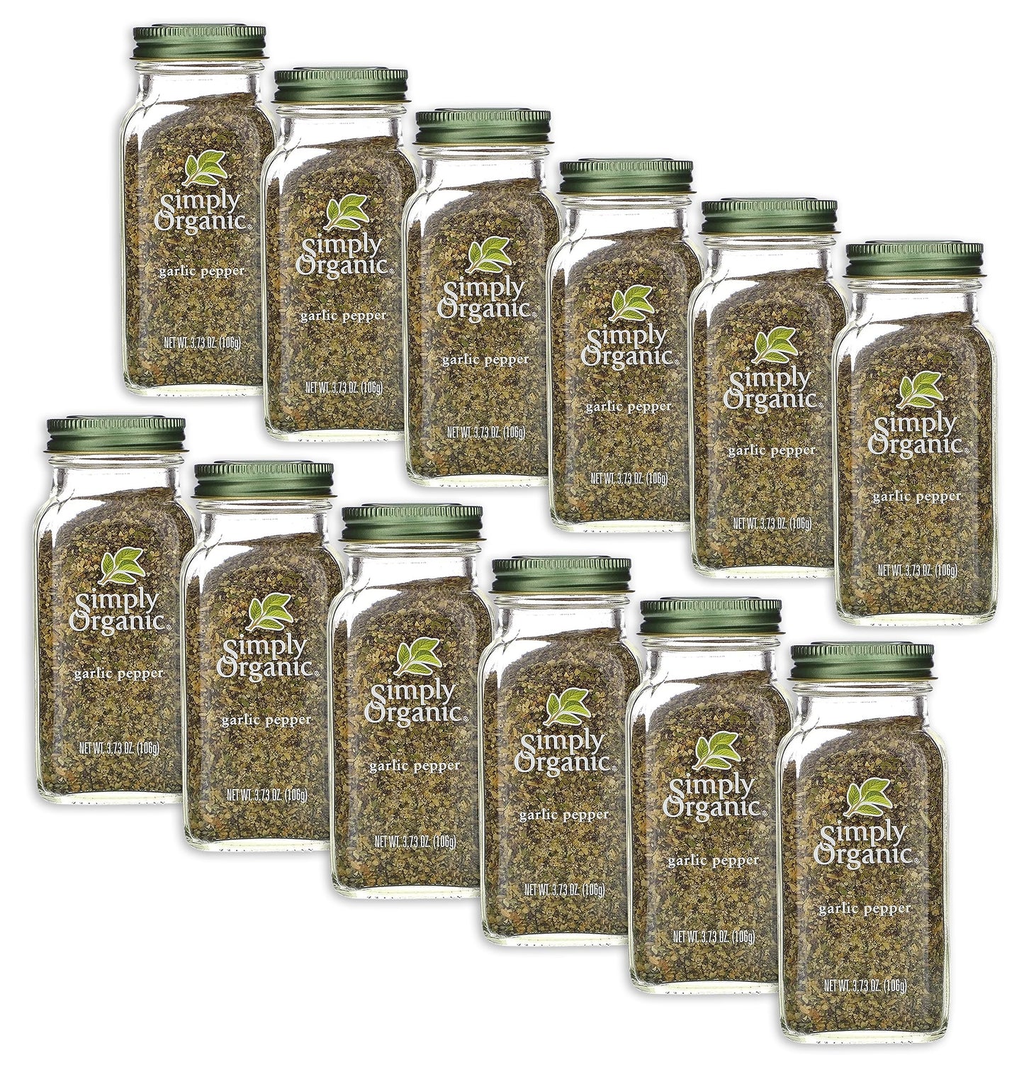 Simply Organic Garlic Pepper, Certified Organic | 3.73 oz | Pack of 12