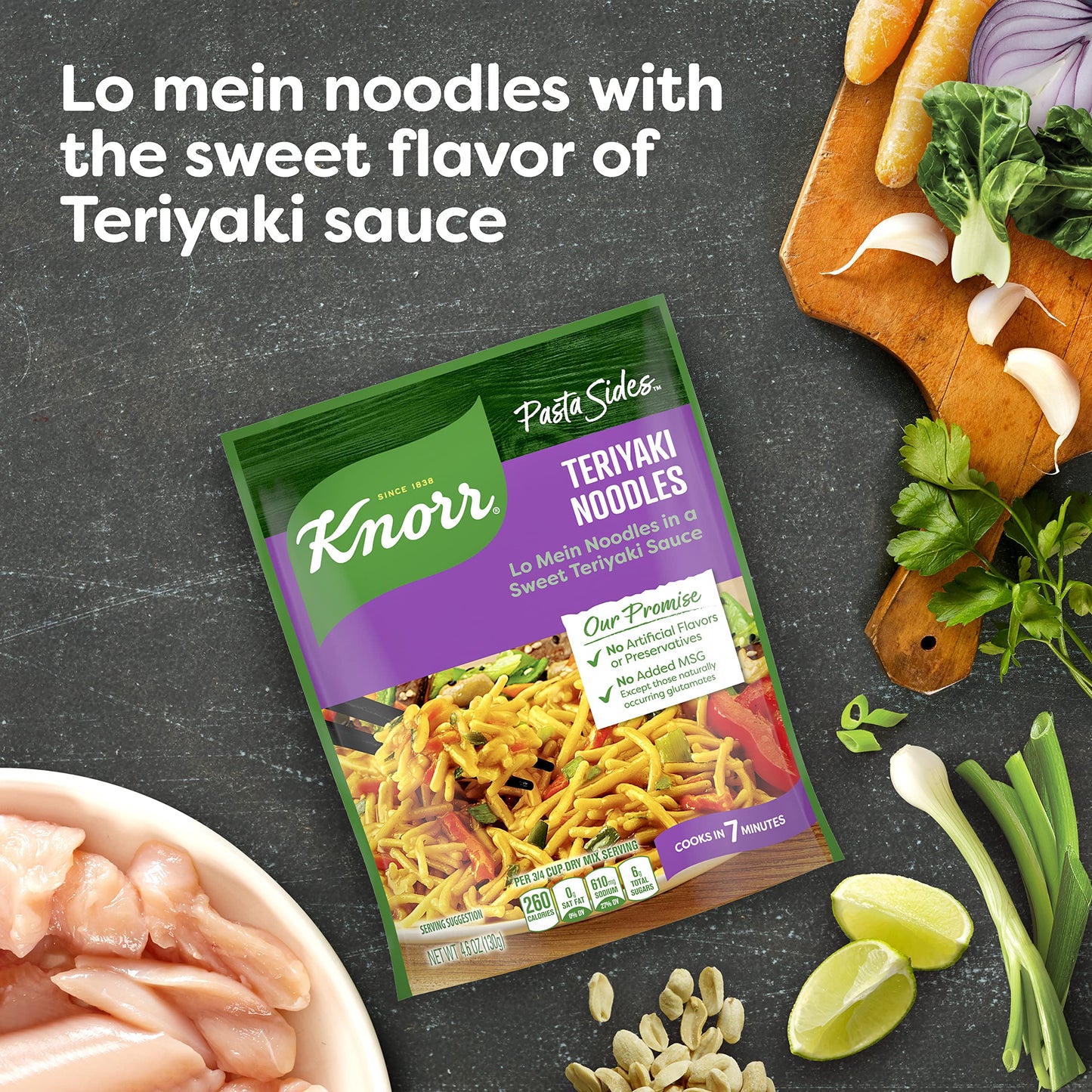 Knorr Pasta Sides For Delicious Quick Pasta Side Dishes Teriyaki Noodles No Artificial Flavors, No Preservatives, No Added Msg 4