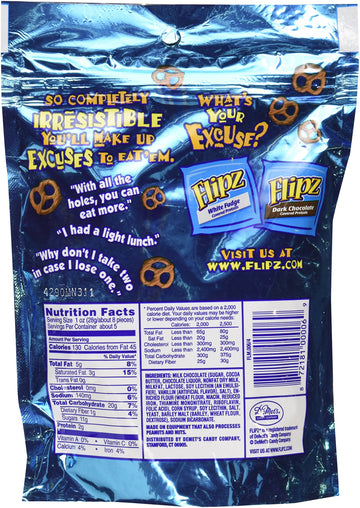Flipz, Milk Chocolate Covered Pretzels, 5Oz Bag Bag (Pack Of 4)