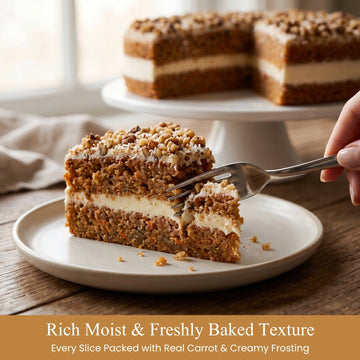 Andy Anand Gluten-Free Carrot Cake, 3 lb – Fresh-Grated Carrots, Walnuts, Cinnamon & Cream Cheese Frosting, No Preservatives Gift Box